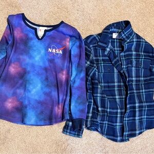 6 boys long sleeve tops size 8